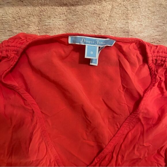 Draper James Button Down Tank Red size 8 - Picture 5 of 5